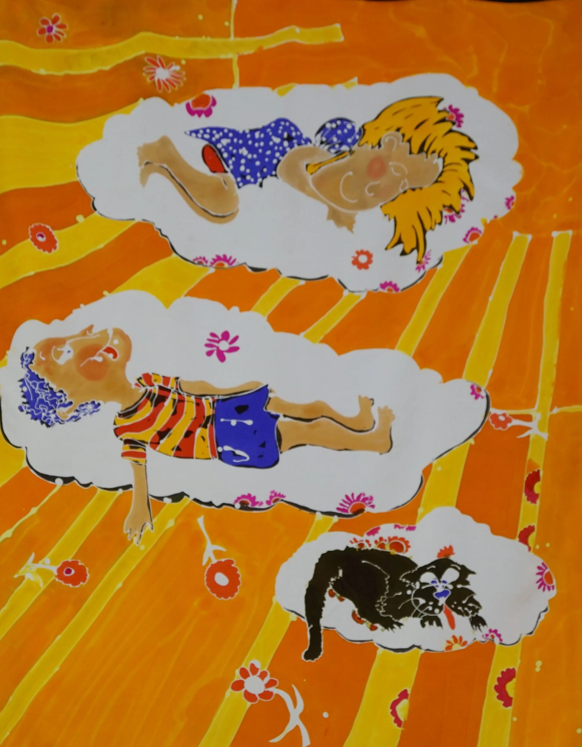  Jan Ingram,  Seasons of Alaska: The Sunny Day , batik on silk habotai 