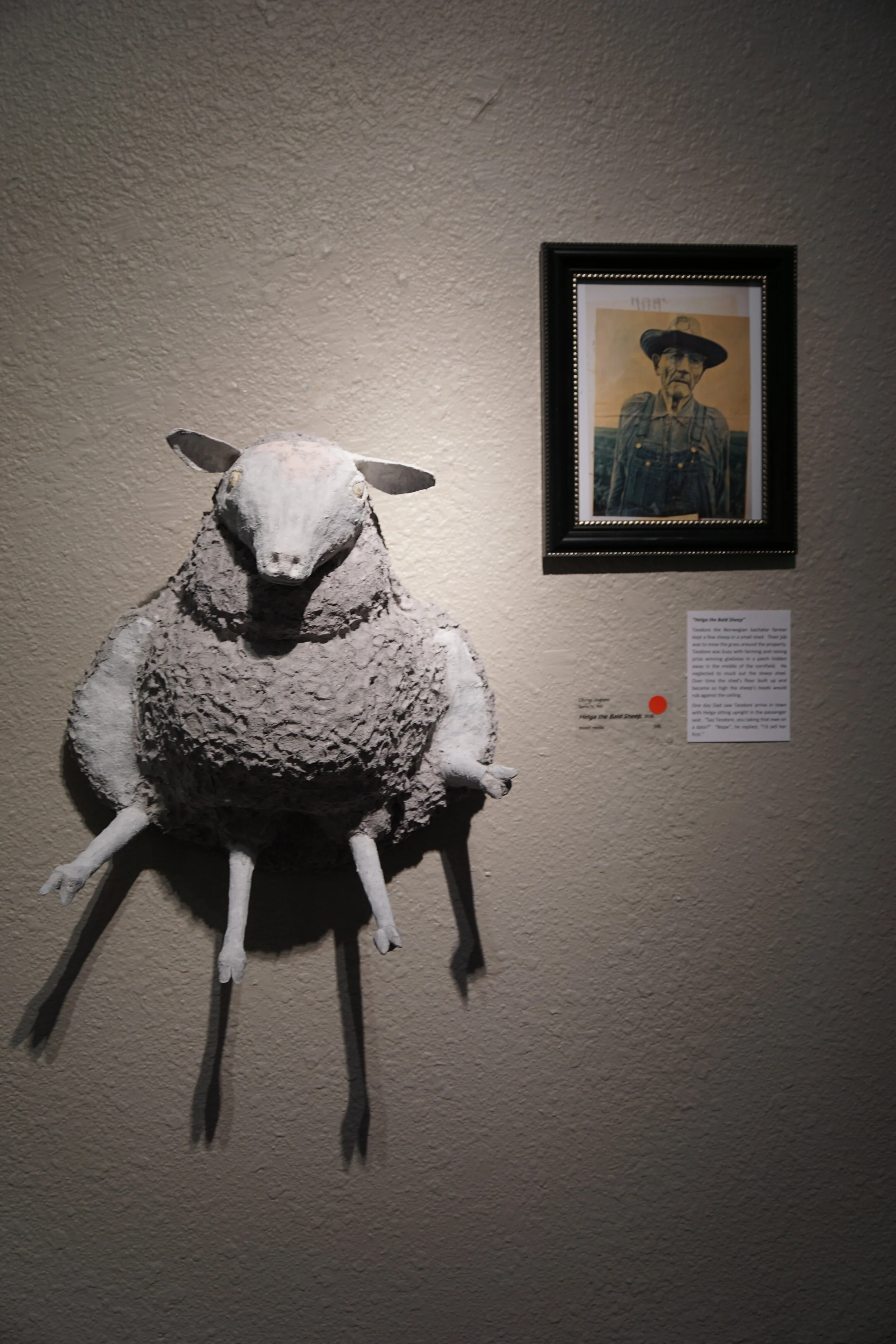  Cheryl Ingram,&nbsp; Helga the Bald Sheep , mixed media 