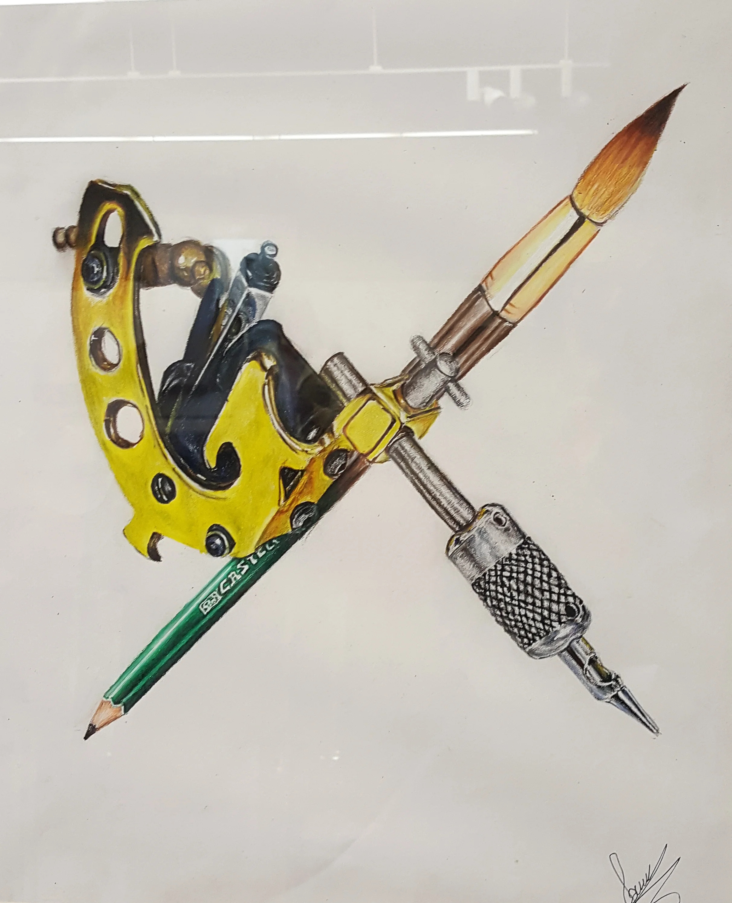 Noe Palomares, My Three Loves , colored pencil