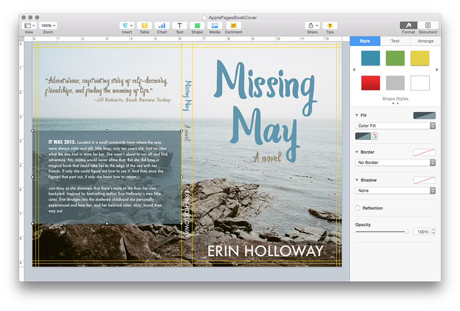 How to Design a Book Cover in and Apple Pages — Finicky Fox