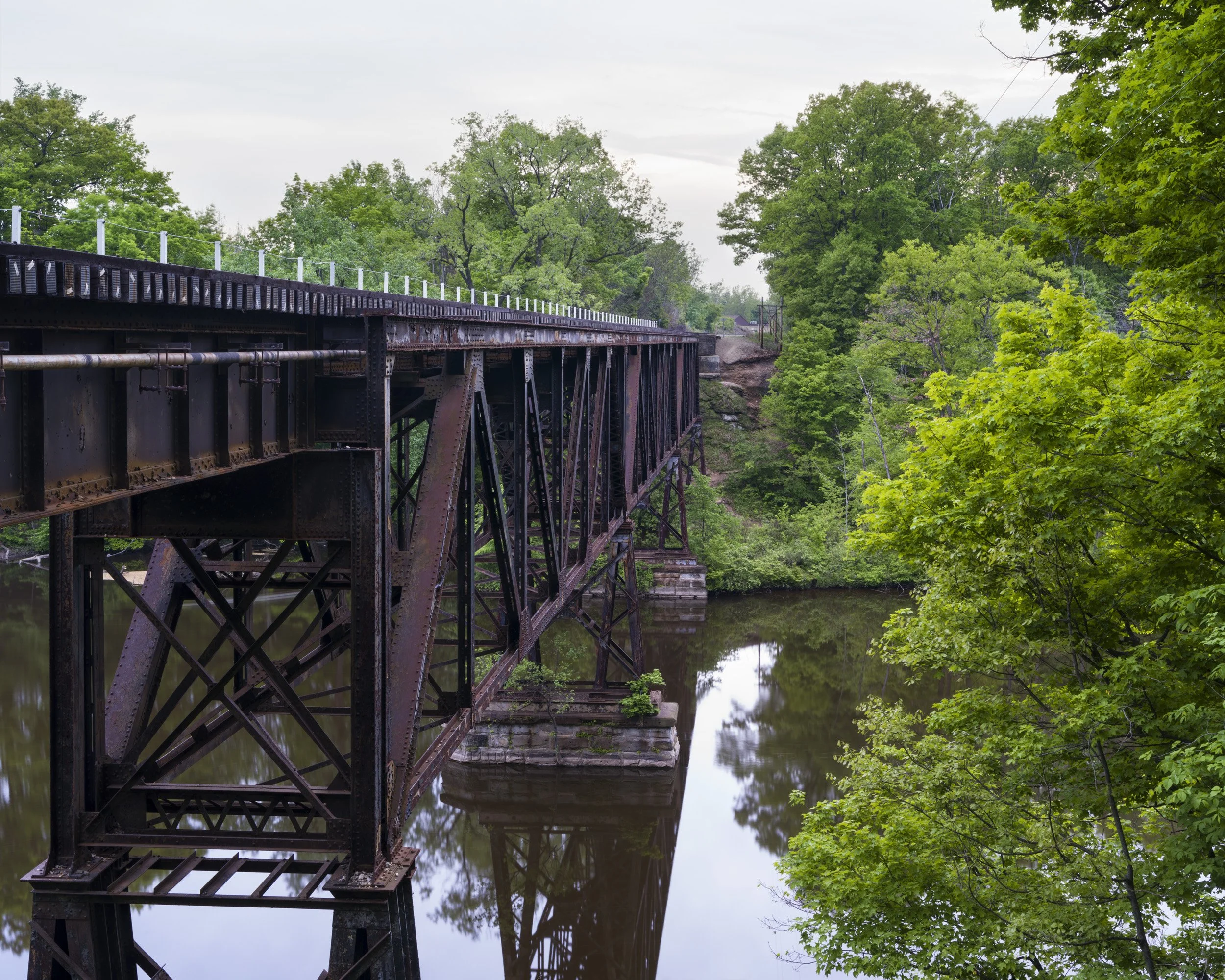 Train bridge over the Grand River near Grand Ledge, MI. 2014
