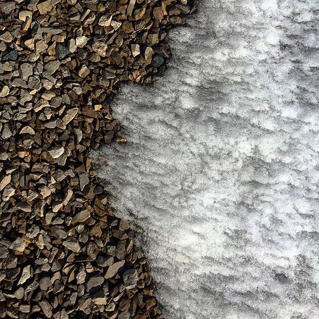 #snowfall is finally disappearing. #winter is on its way out. Looking forward to warmer temps and getting back on the bike. #snow #landscape #rocks #abstract #abstractvibes #abstract_photography #abstract_street_photography #colorvibe #color_n_nature