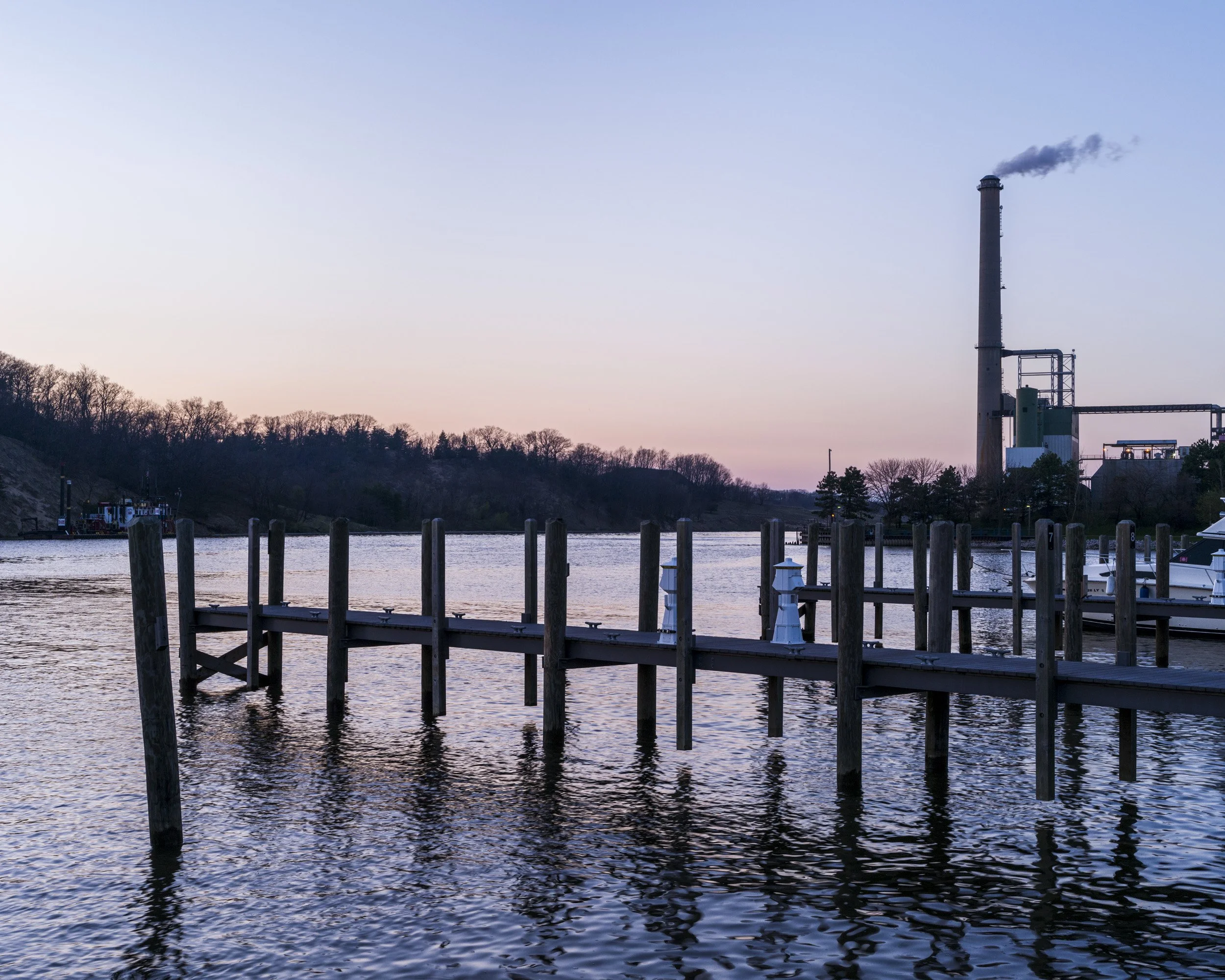 Sunset near the mouth of the Grand River in Grand Haven, MI. 2014
