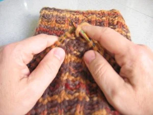 Knitting with size 9 US needles