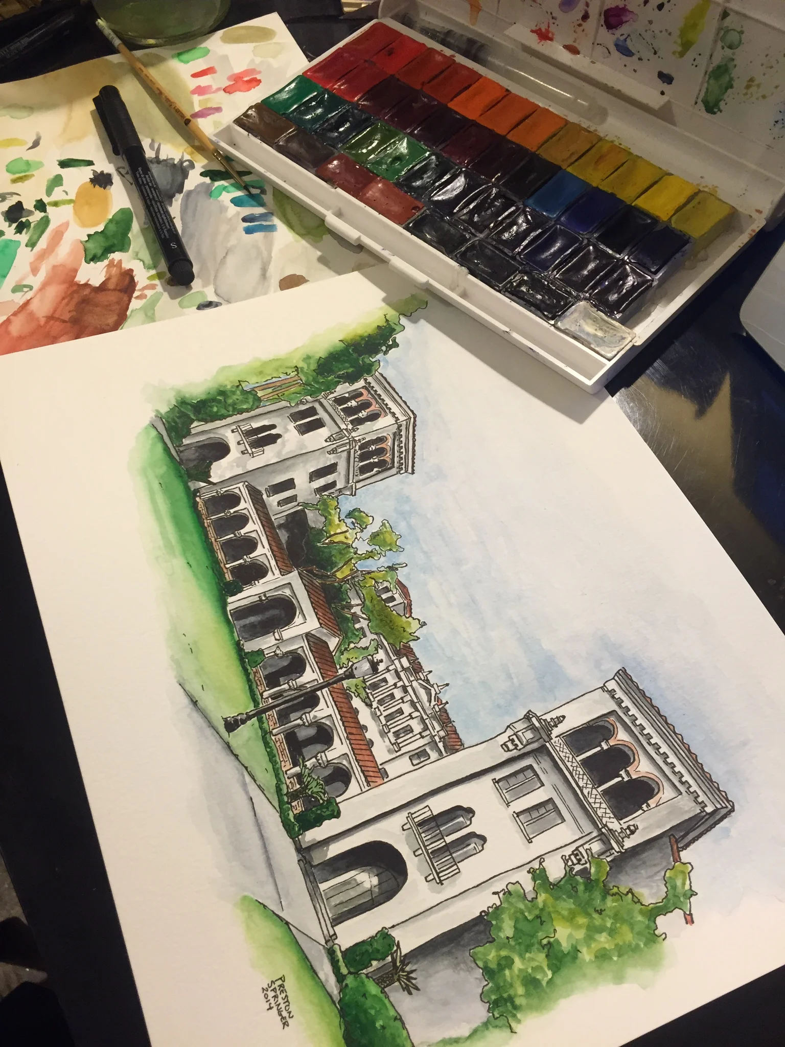  This is a commissioned piece done of the Bolles School in Jacksonville Florida. &nbsp;It currently resides in the owners office in Pittsburgh, PA. 