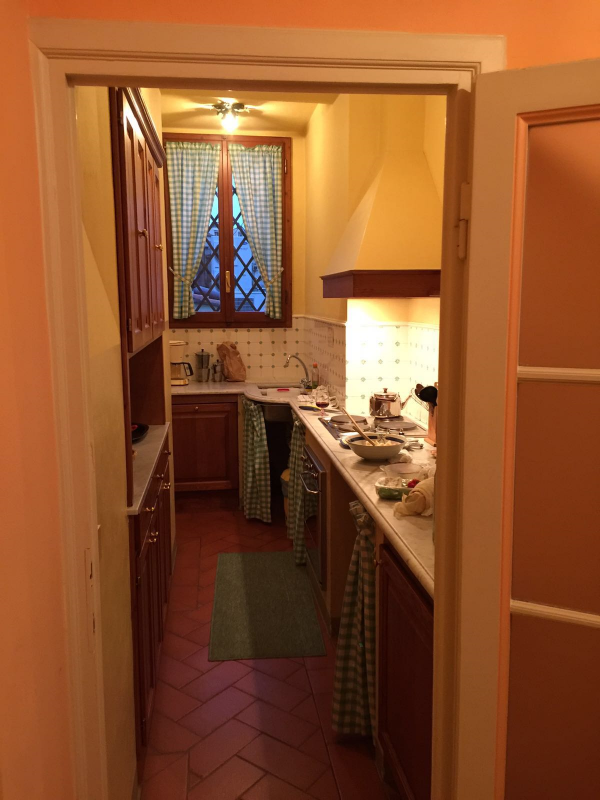 The kitchen is small but has everything someone who loves to cook needs