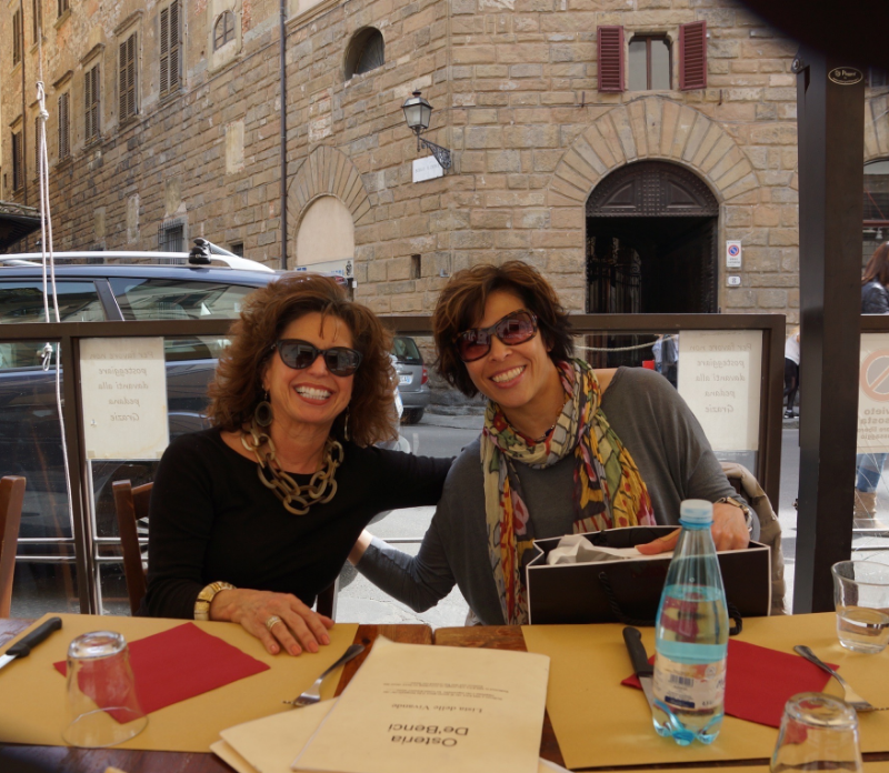We met Melinda Gallo after corresponding with her for about a year. We ended up having Easter lunch with her, hosting her for Friday night nachos (gathering the ingredients for that dinner is a post in itself!), and here is our farewell luncheon, the day before we left Florence. Check out her blog!