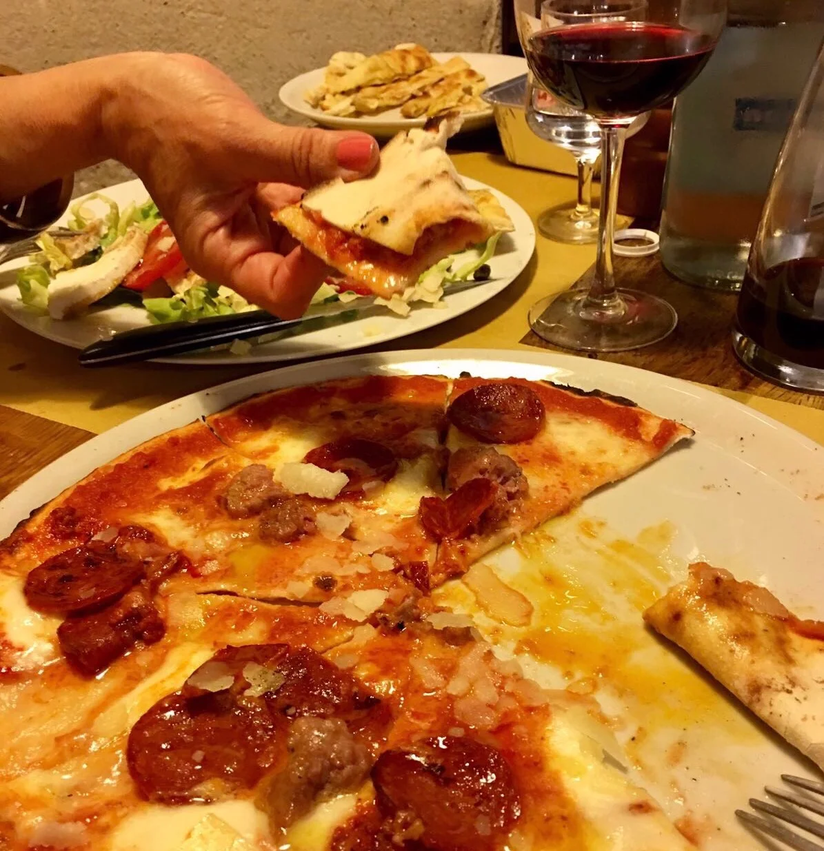 The pizza at Antica Porta is so thin and delicious!!