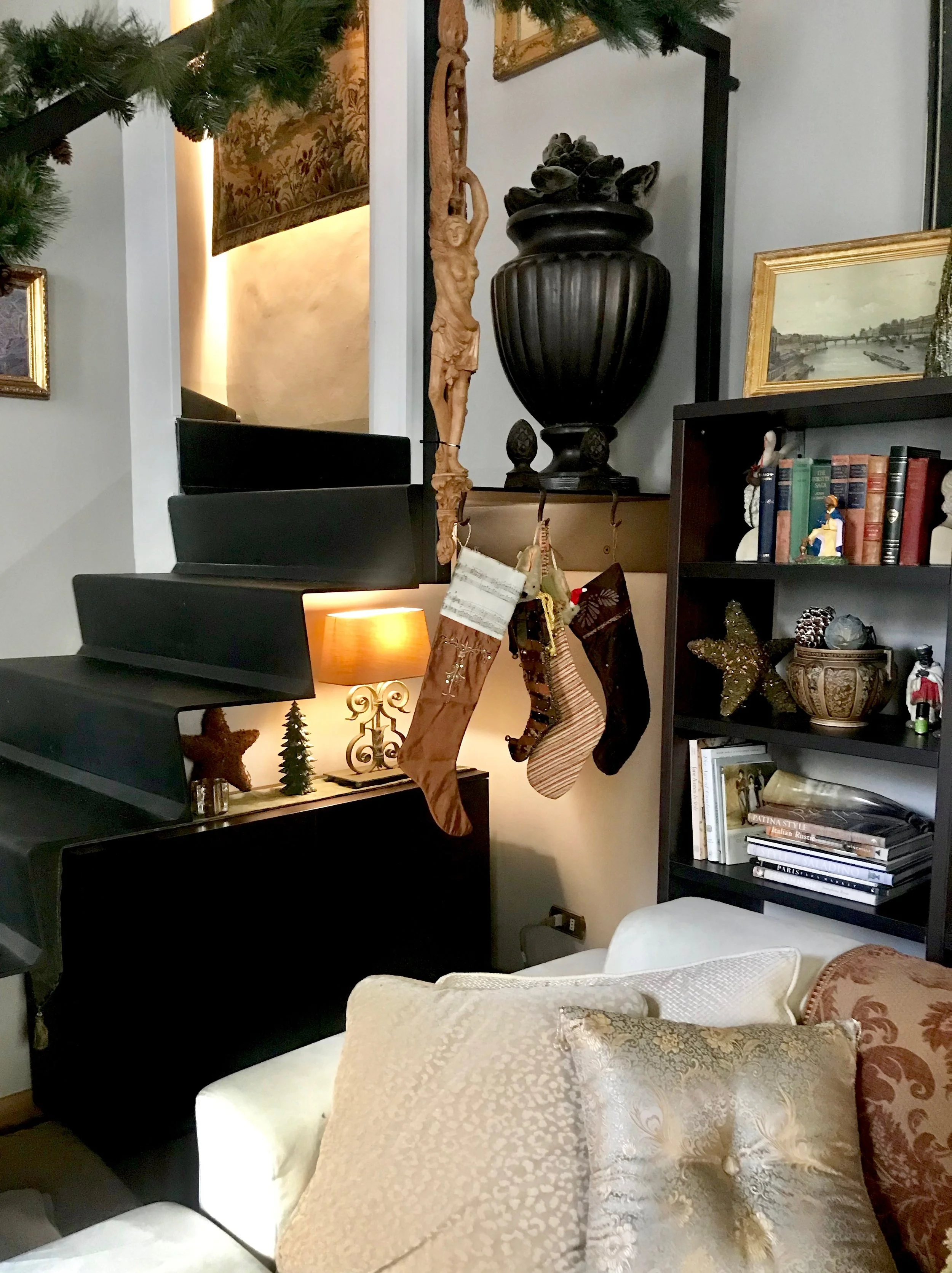 The stockings were hung by the stairwell with care….