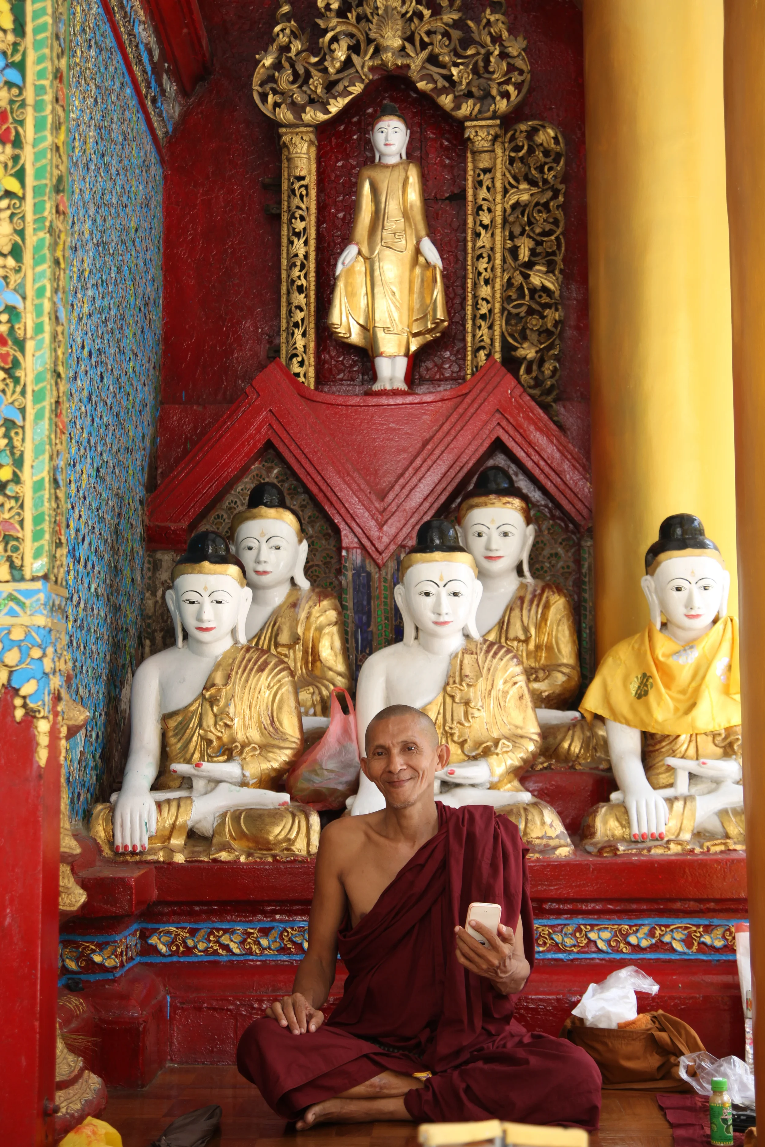 Modern Monk in Yangon, Myanmar