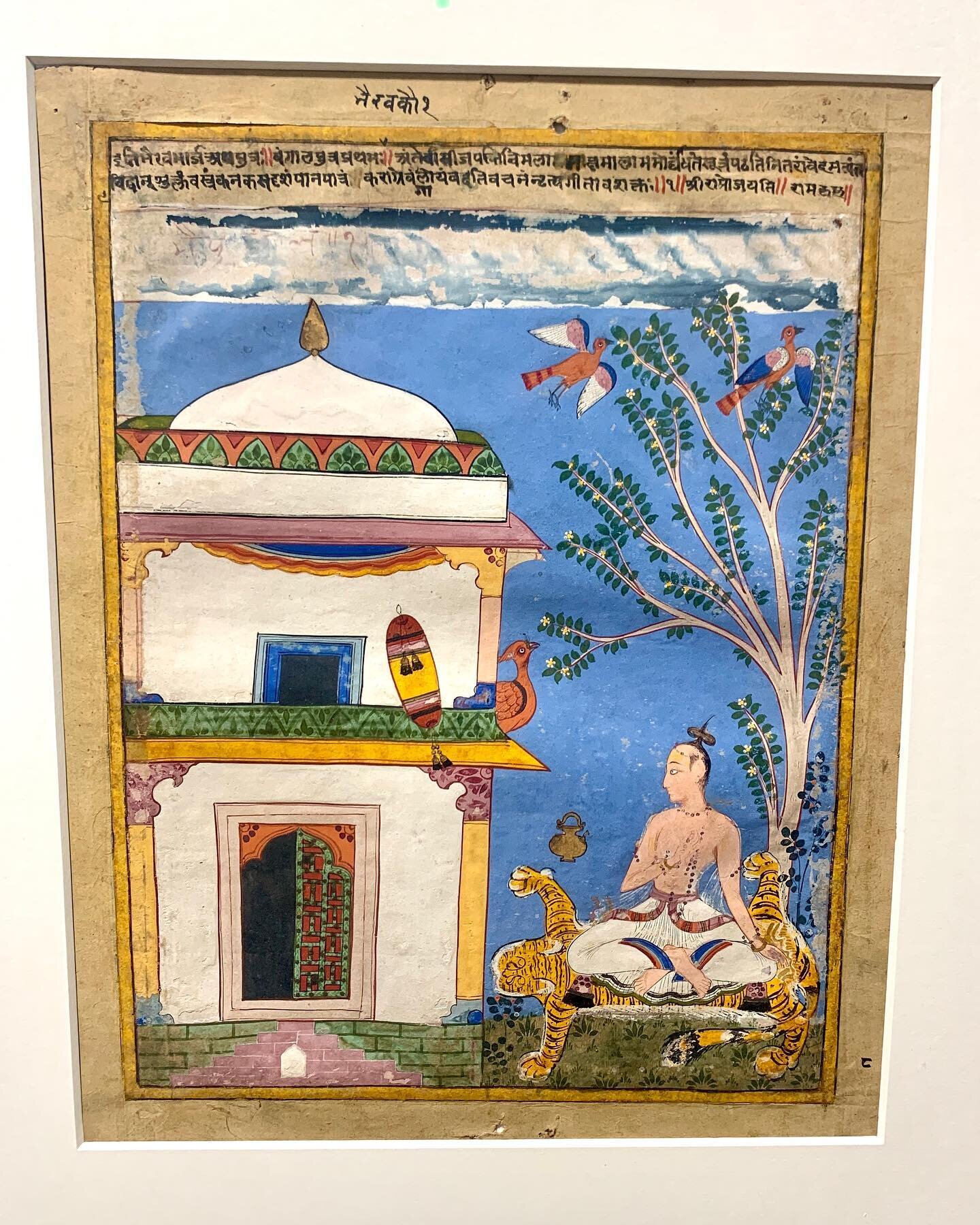 Beautiful collection of Indian art at Luhring Augustine in Tribeca -- in love with the series of Ragamala (visualized paintings of the ragas) &mdash; they even included some of the ragas alongside for listening! 💙❤️💛
.
&ldquo;what does sound look l