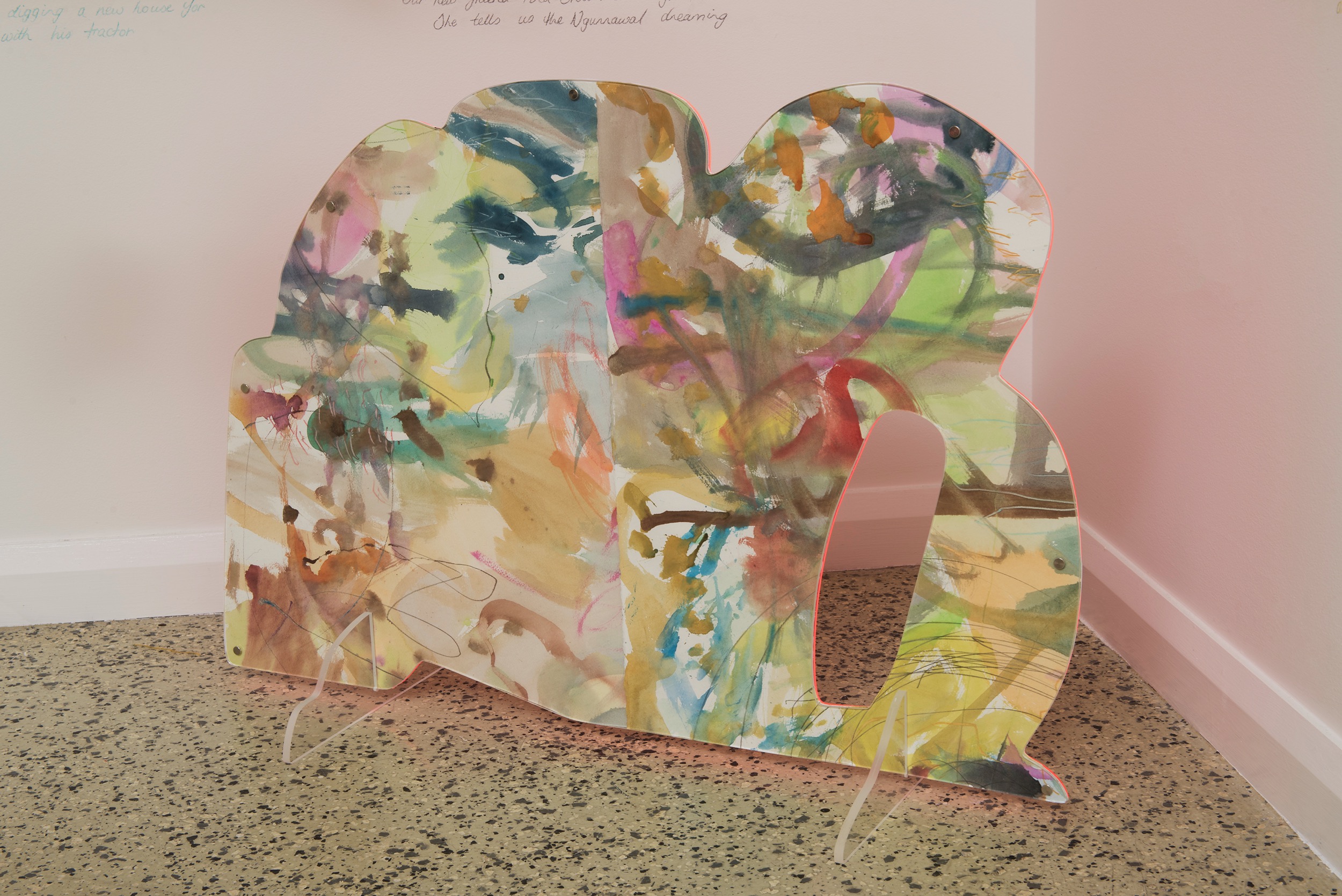 The Apricot Lawn 3 (standing painting 1), 2018