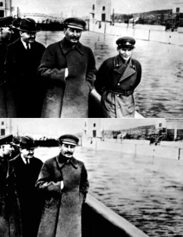 Nikolai is in the top photograph, but not in the bottom one.