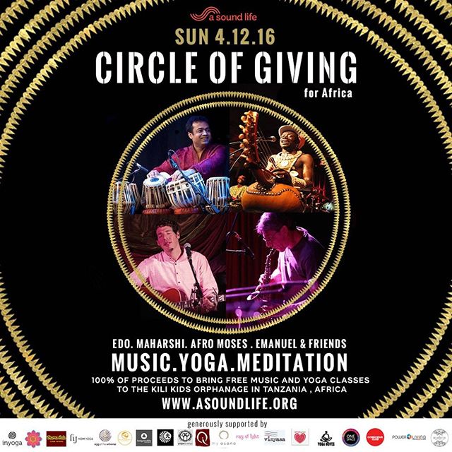 Last kirtan for the year with amazing musicians to create a very special Circle Of Giving event with music, meditation and yoga to raise money for the Kili Kids Orphanage in Tanzania. Sunday Dec 4 in Bondi - www.asoundlife.eventbrite.com.au @maharshi