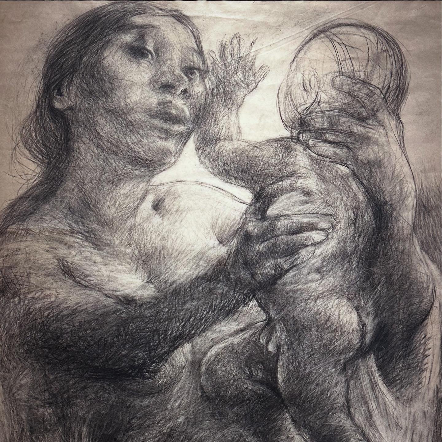 Detail of &ldquo;Mother and Child&rdquo; by Artemio Sep&uacute;lveda, 1984. &ldquo;The son of a miner in Mexico, Sep&uacute;lveda grew up in grinding poverty, making it difficult for him to have the art education he desired. Even while obtaining scho
