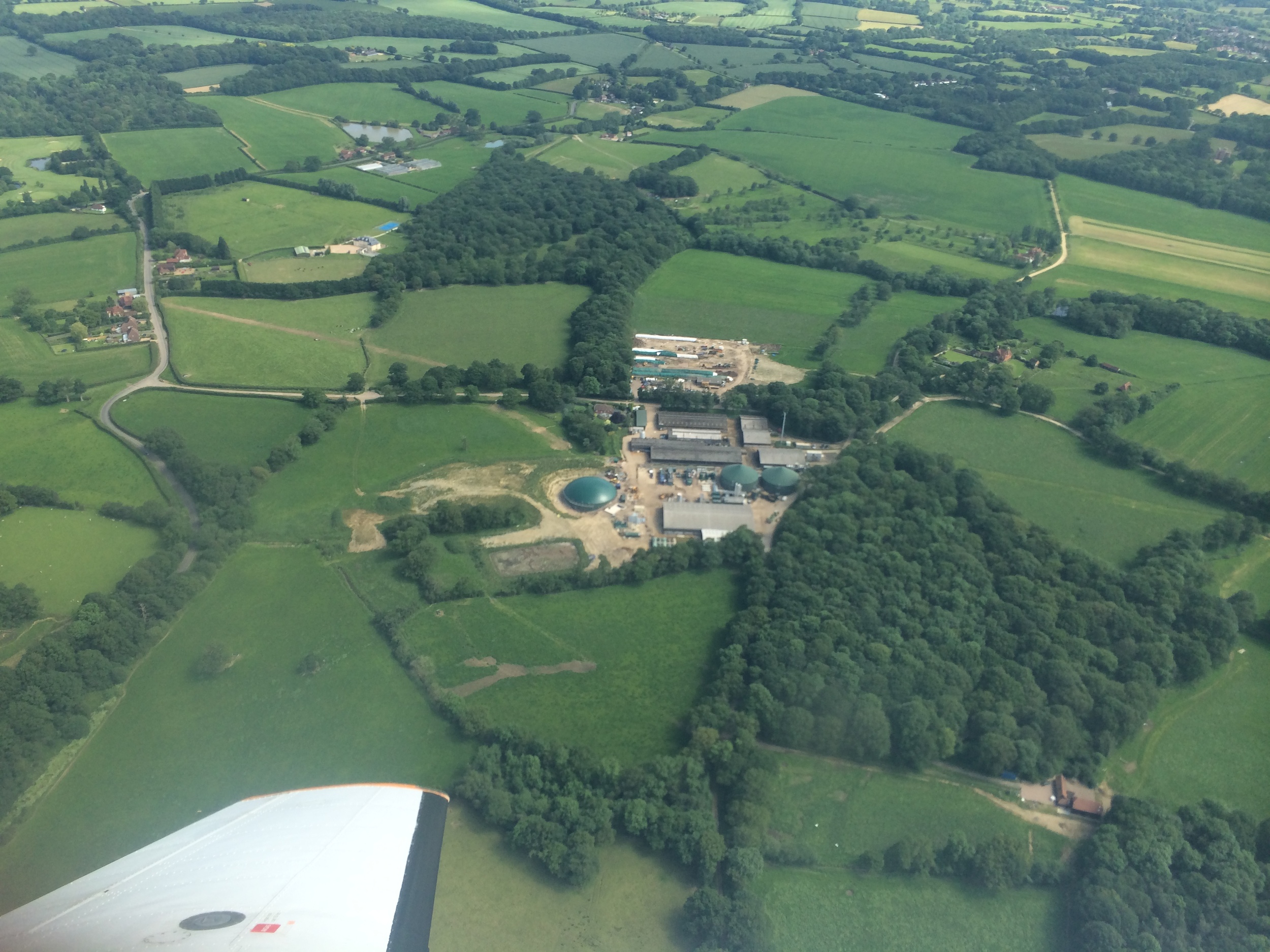 The site from the air.