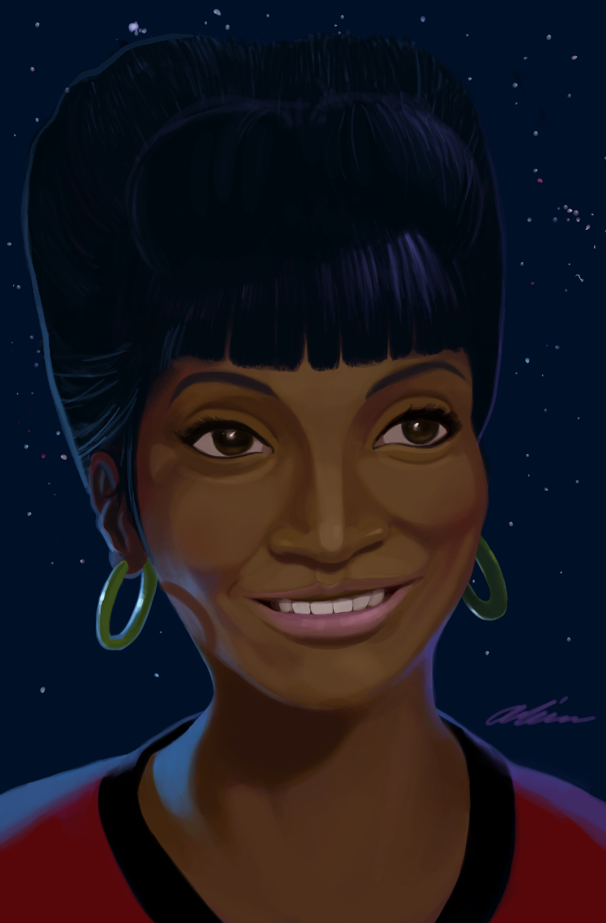    Click to purchase a print of this painting for $10.00 in our Store:  https://www.inazumastudios.com/shop/uhura-print   Star Trek © Paramount Pictures   