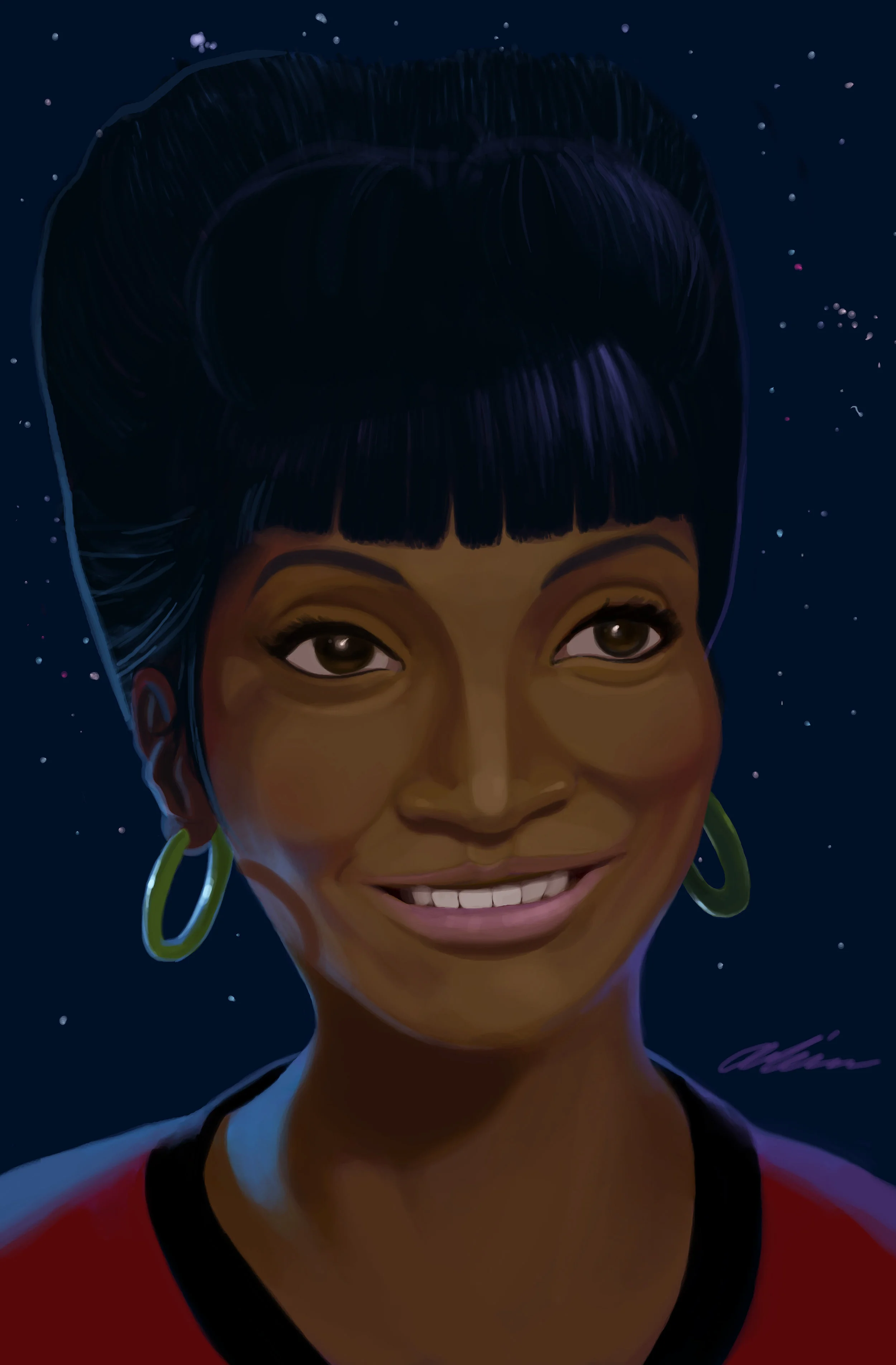 Click to purchase a print of this painting for $10.00 in our Store: https://www.inazumastudios.com/shop/uhura-print Star Trek © Paramount Pictures