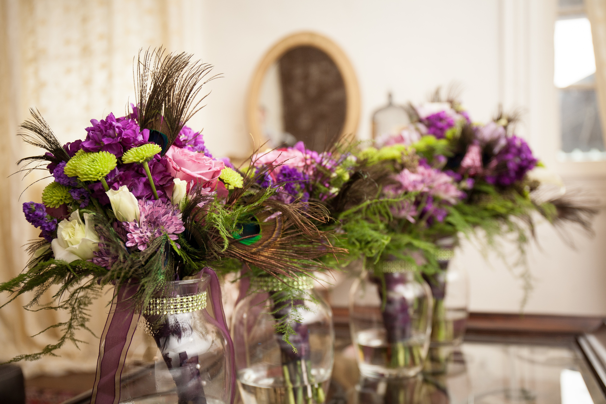 The Kyle House Fincastle Virginia Wedding Photographer Bent-Lee Carr Bridal party flowers