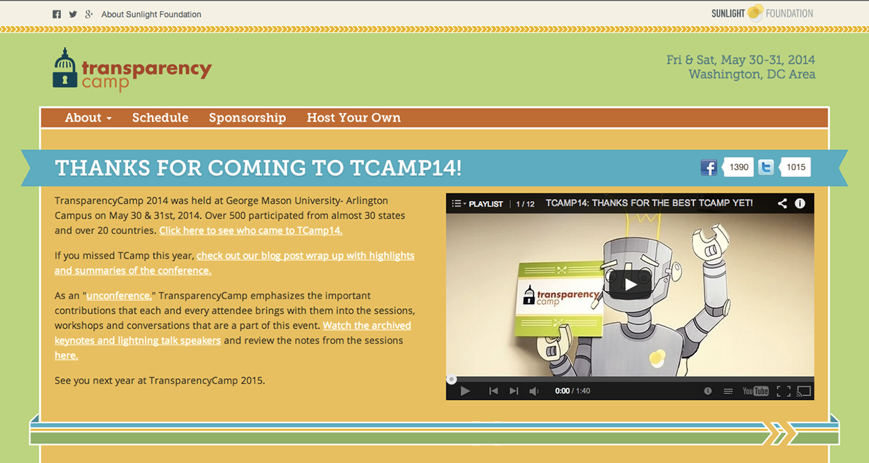 TransparencyCamp website