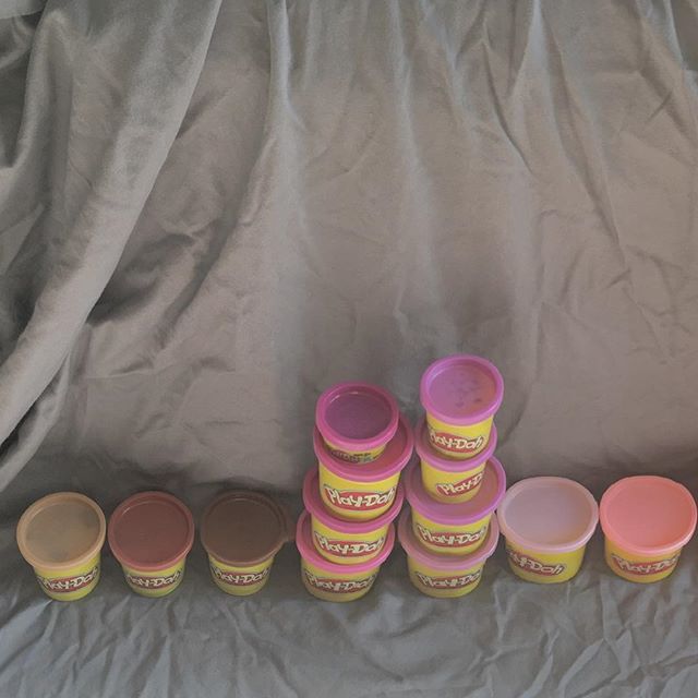 All 15+ pounds of play-doh stacked in color order #daydohviz #whathaveigotmyselfinto #ohshit #myapartmentistoosmall