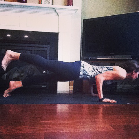 Yeah, sometimes I like to show off with a one-legged chaturanga.
