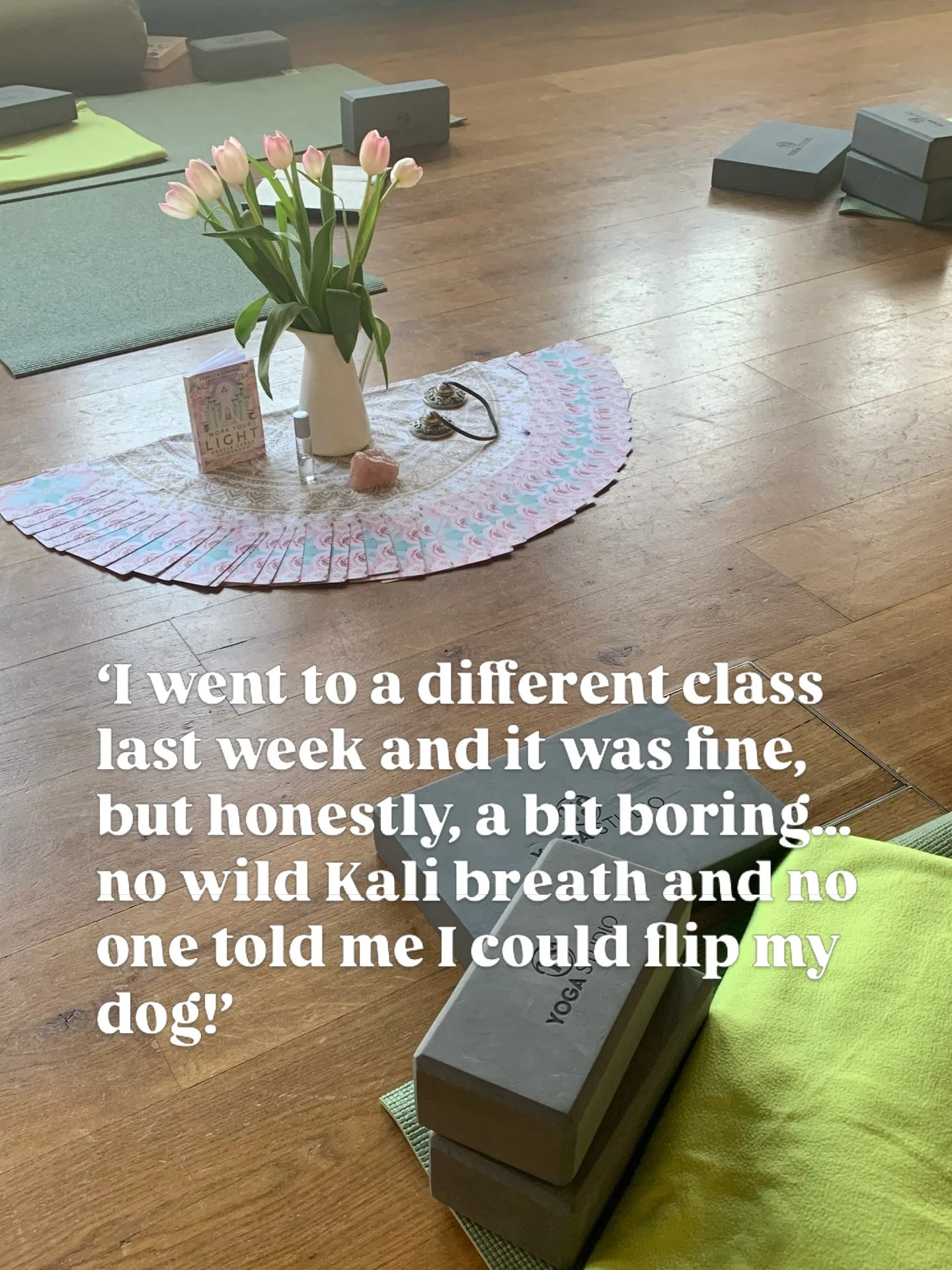 GODDESS FLOW YOGA 🧘&zwj;♀️ What to expect in class! 😌

I recieved this message last week and it really made me giggle 🤭 so sharing it here!:

💬 &ldquo;I went to a different class last week and it was fine, but honestly a bit boring&hellip; tbere 