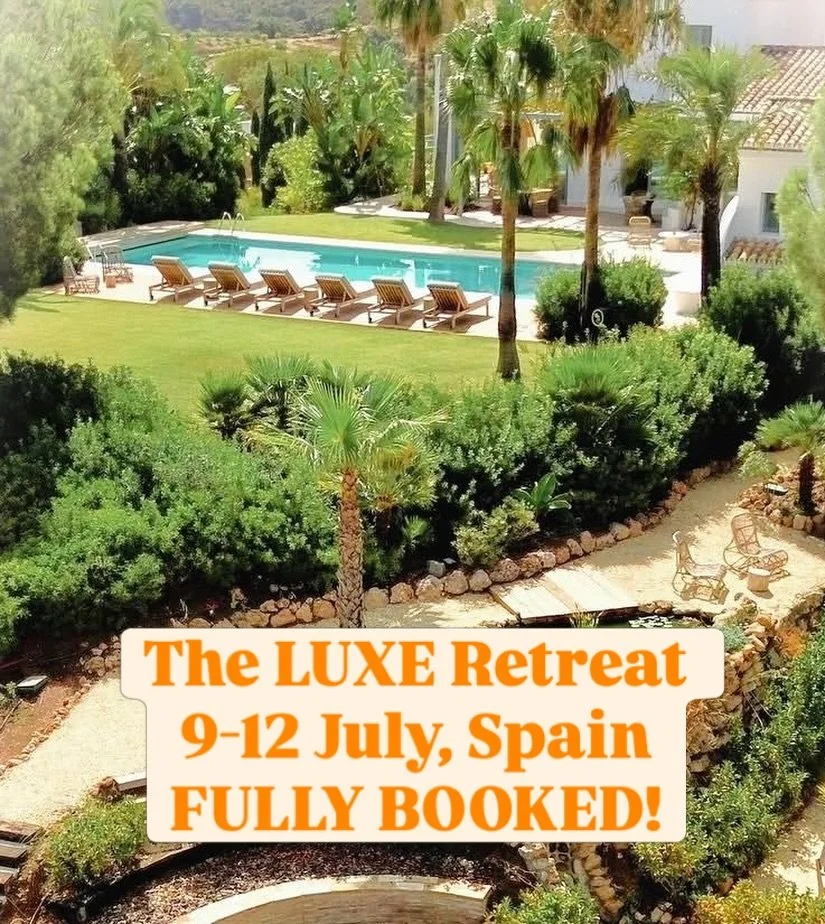The LUXE Retreat 🇪🇸 FULLY BOOKED 🫶

Hooray! 🙌 We&rsquo;ll soon be on our way! ✈️ 

I&rsquo;m delighted to say that all rooms have now been allocated, and that I have the most brilliant bunch of women attending this very special retreat experience