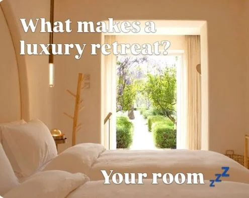 The LUXE Retreat 🇪🇸 YOUR ROOM 🛌 

What&rsquo;s important about a Luxury Yoga Retreat? 🤔 
Your room! 😴 🛌 

These are special here, with soft curved edges, crisp white linen, and beautifully designed, individual features.

All rooms are deluxe, w