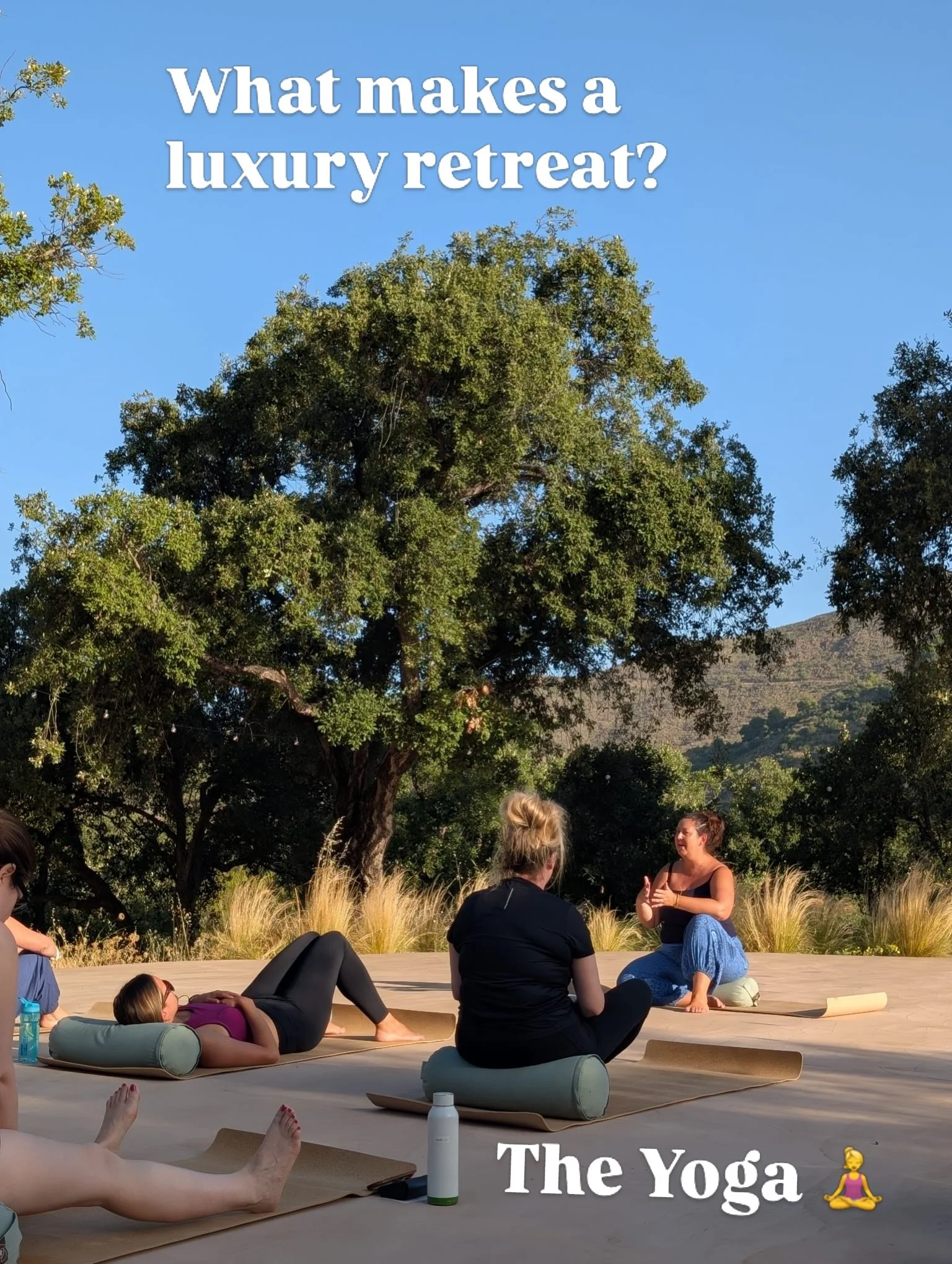 The LUXE Retreat 🇪🇸 THE YOGA 🧘&zwj;♀️ 

What&rsquo;s important about a Luxury Yoga Retreat? 🤔 
The Yoga 🧘&zwj;♀️ 

The retreat is both a journey forward and a return to yourself&hellip; and a rare opportunity to experience Yoga on a different le