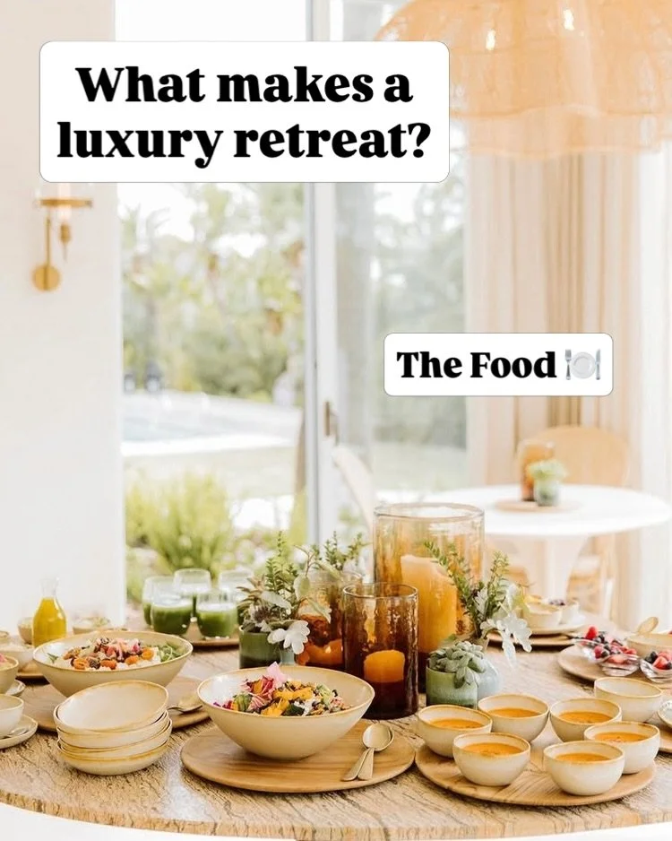 The LUXE Retreat 🇪🇸 THE FOOD 🥗🍽️ 

What&rsquo;s important on a Luxury Yoga Retreat? 🤔 
The food 🥗🍽️

An essential part of your retreat experience is knowing you are truly nourishing your body, not just with movement, rest and relaxation&hellip