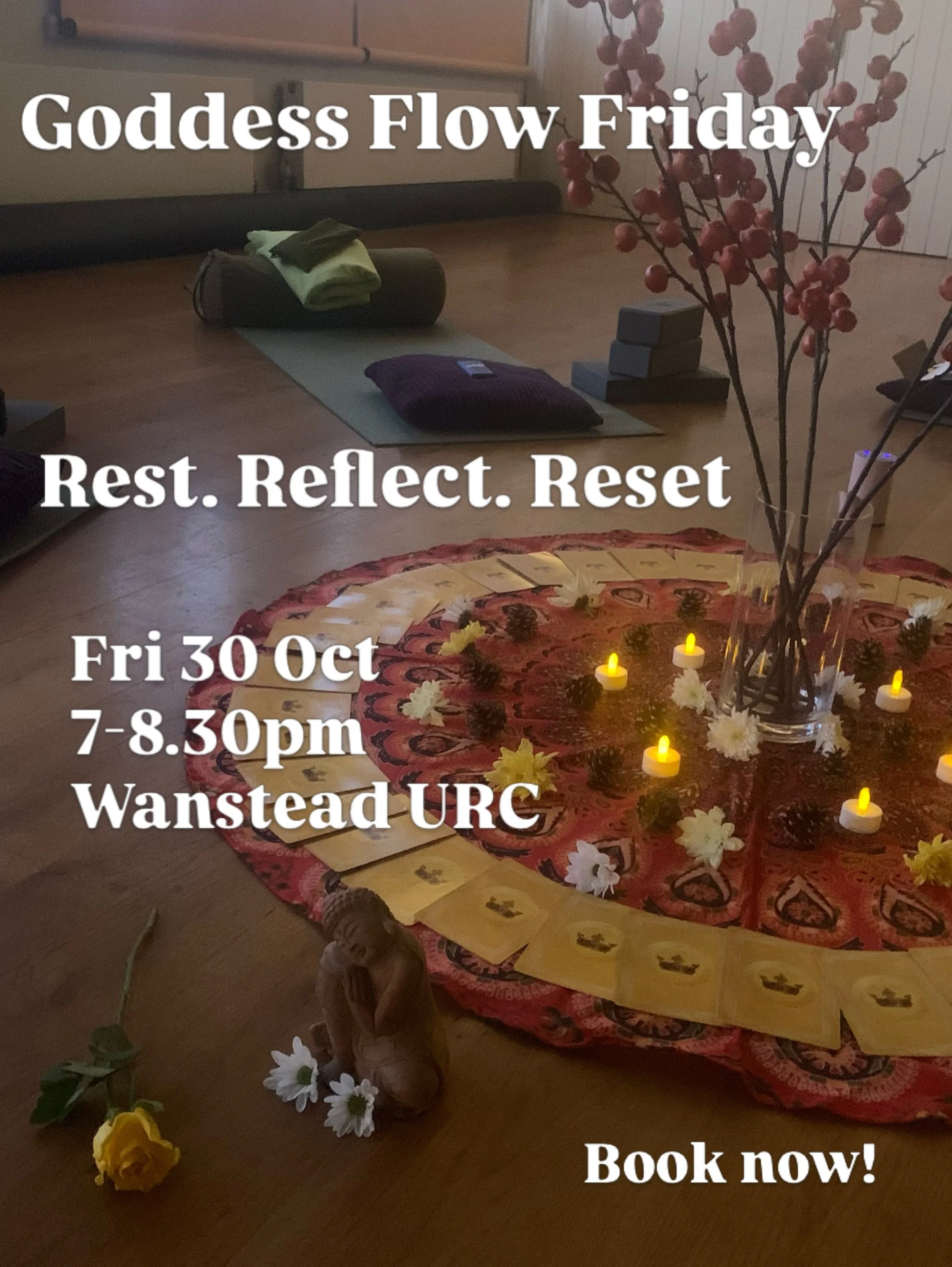 GODDESS FLOW FRIDAY 😌 MID-AUTUMN 🍂 FRIDAY 30 OCTOBER 🍂 BOOK NOW!

Yes! We&rsquo;re definitely in autumn now, and Scorpio season ♏️ so get ready! 

It is said that in this season, anything you&rsquo;ve brushed under the carpet 🧹 or been ignoring i