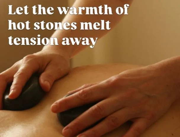 HOLISTIC MASSAGE 🙌 + HOT STONES✨

As the days get colder, and life gets busy, remember to take a little time just for YOU! 

My hot stones massage combines soothing hand-on massage with the comforting warmth of smooth heated stones to help ease musc