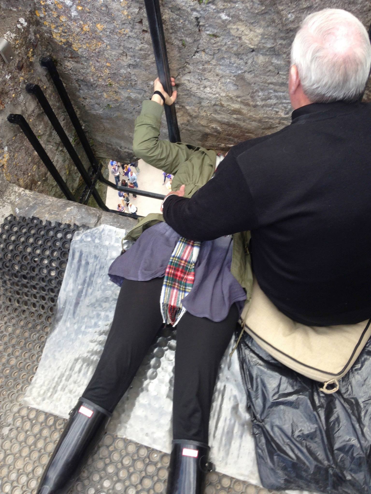 kissing the blarney stone