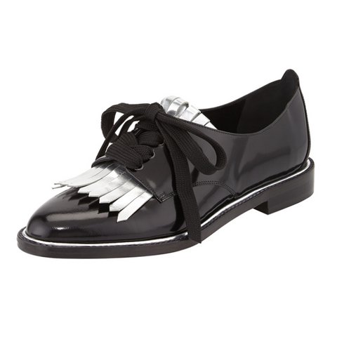 Oscar de la Renta Amber Kilty Bağcıklı Oxford Ayakkabı $890 bergdorfgoodman.com