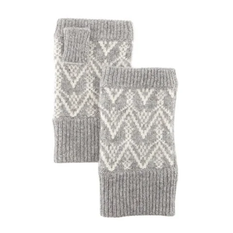 Sofia Cashmere Fair Isle kaşmir parmaksız eldiven , $85