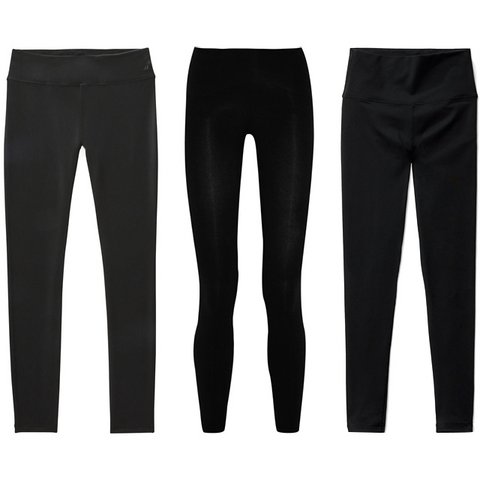 Sportif Şıklık Spanx Look-At-Me stretch koton tayt, $62, net-a-porter.com ; TNA Atmosphere tayt, $55, aritzia.com ; Joe Fresh yoga tayt, $29, joefresh.com