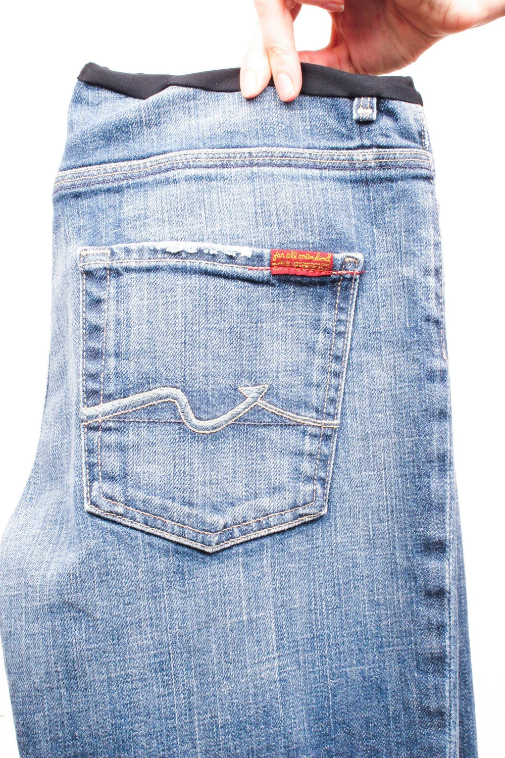 Jeans Seven For All Mankind – Taille 26, Coupe Slim/skinny, Délavage Foncé – Occasion Très Bon état