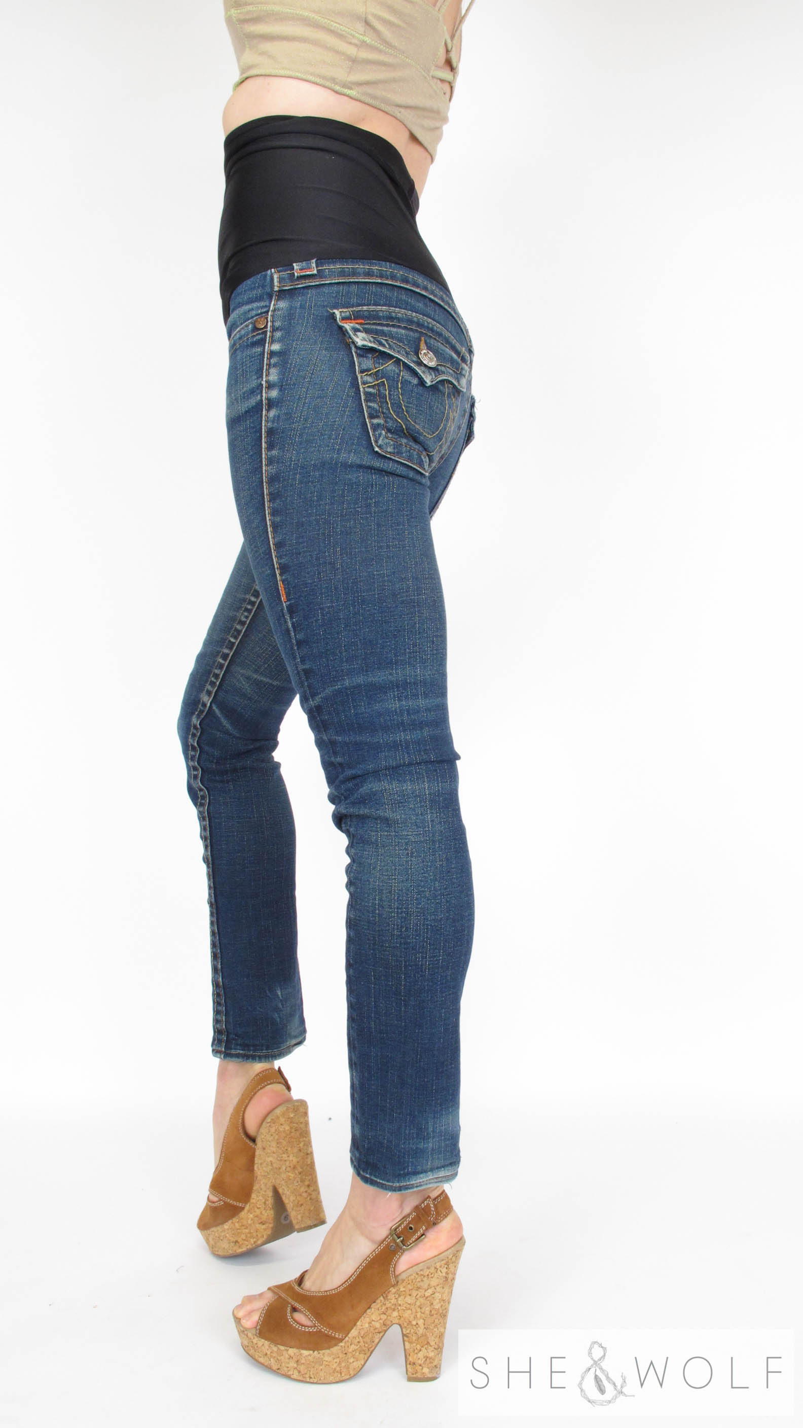 True Religion Straight Maternity Jeans 