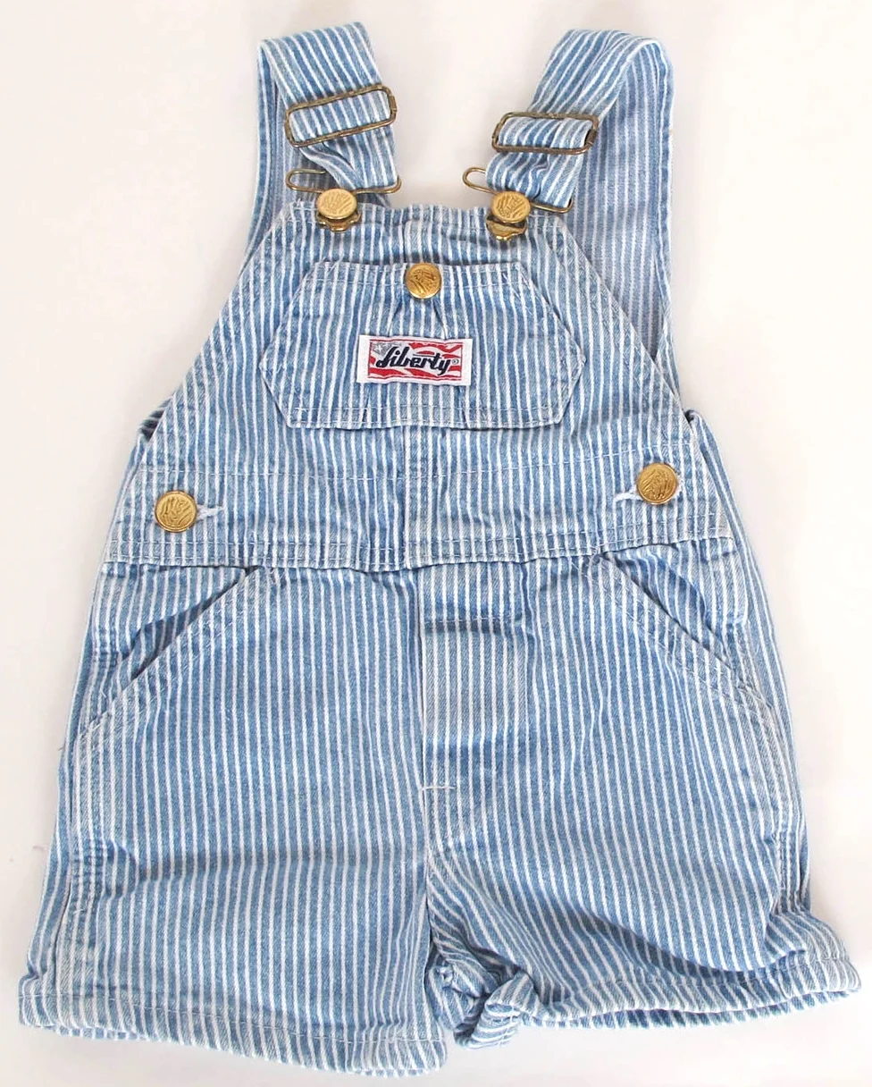 liberty striped overalls