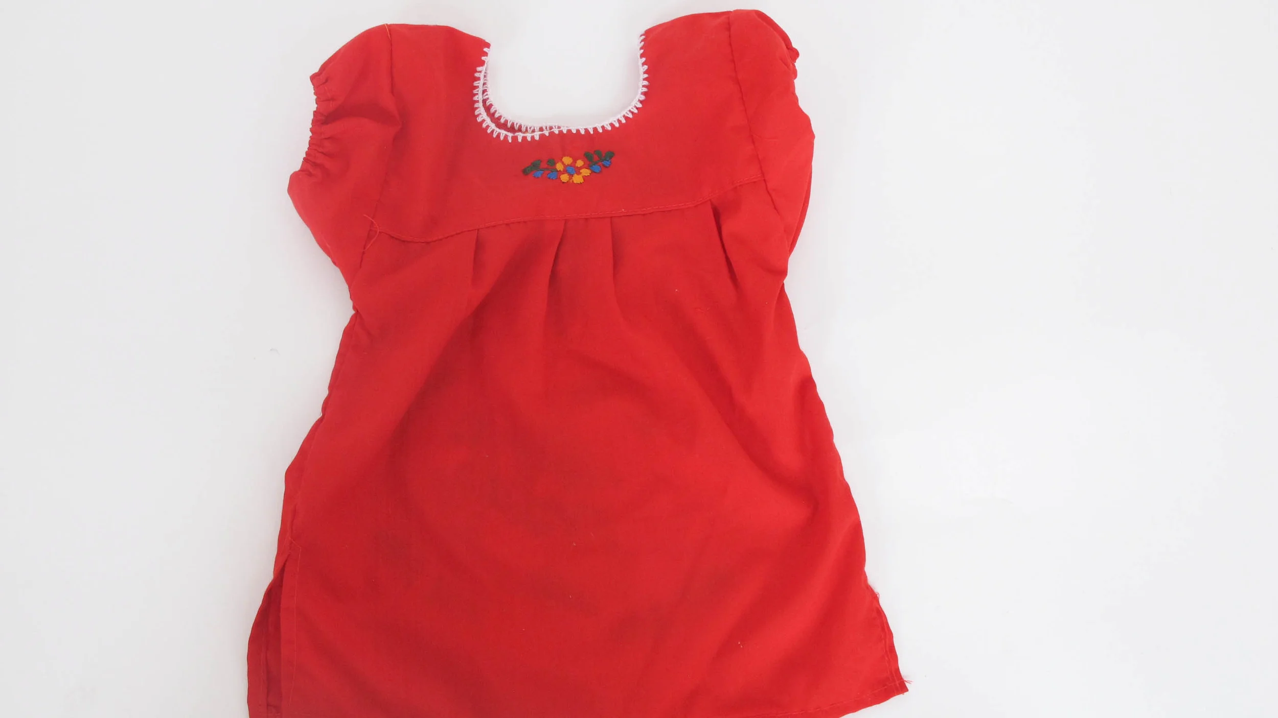 Newborn Embroidered Flower Mexican Dress 1-6 Months  She & Wolf