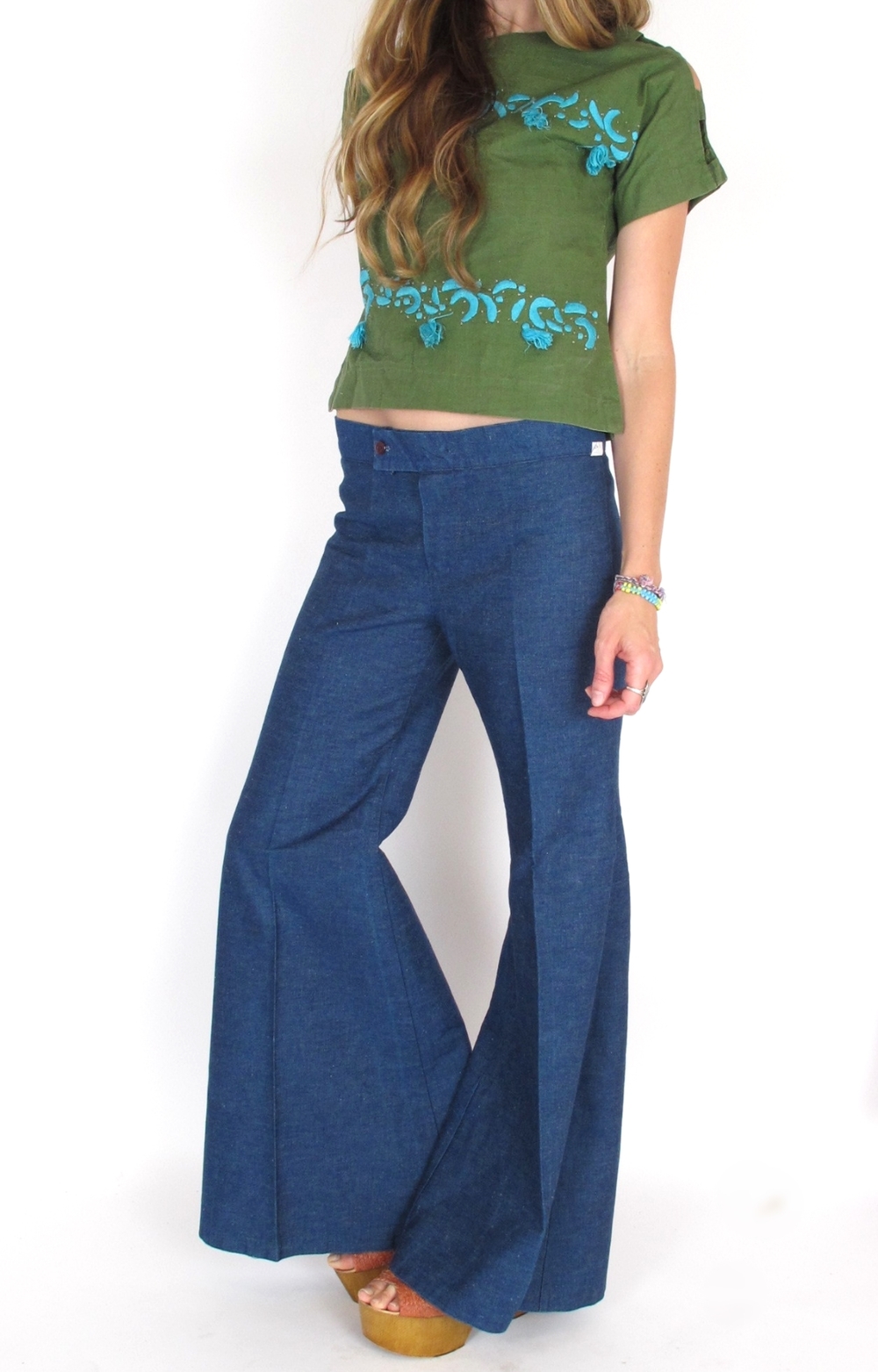 Vintage Low Rise Super Bell Bottoms — She & Wolf