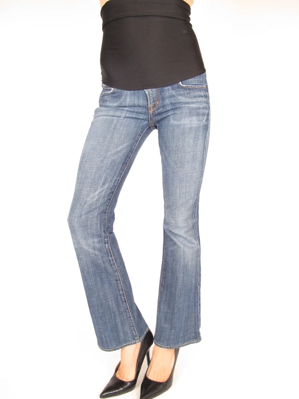 Citizens Of Humanity Ingrid Flair Low Designer Denim Maternity Jeans 26x30 She Wolf