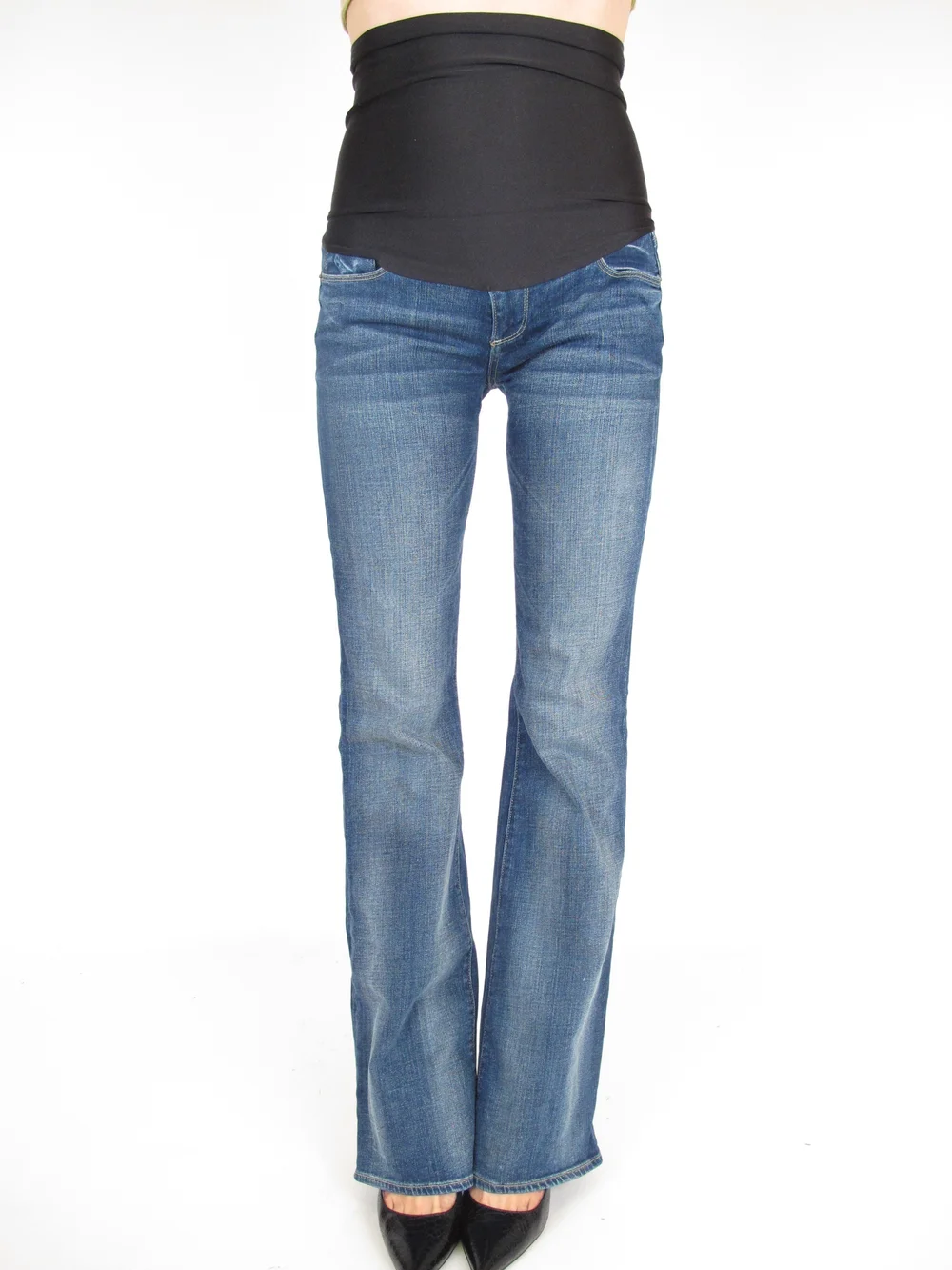 Paige Premium Denim Laurel Canyon Flare Maternity Designer Jeans 28x34 She Wolf