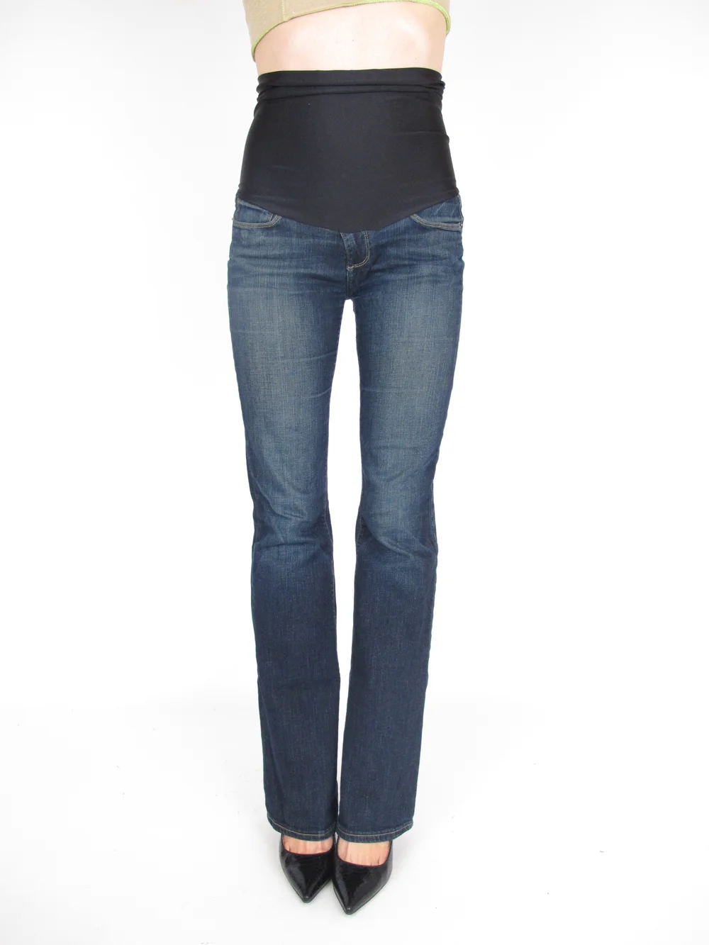 Paige Premium Denim Flare Maternity Designer Jeans 28x34 She Wolf