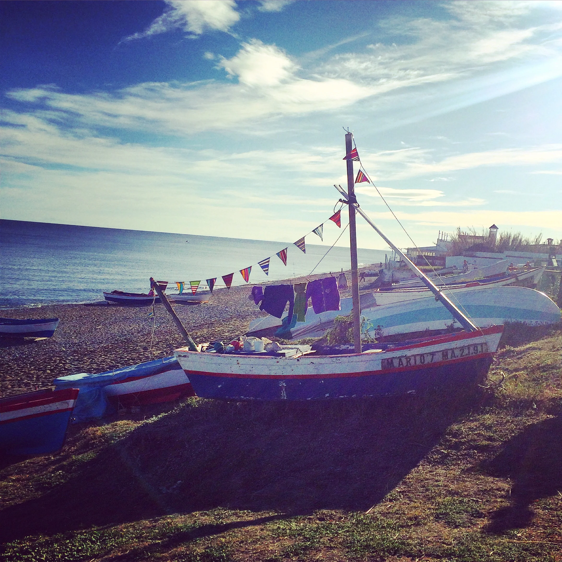 by the fishing village