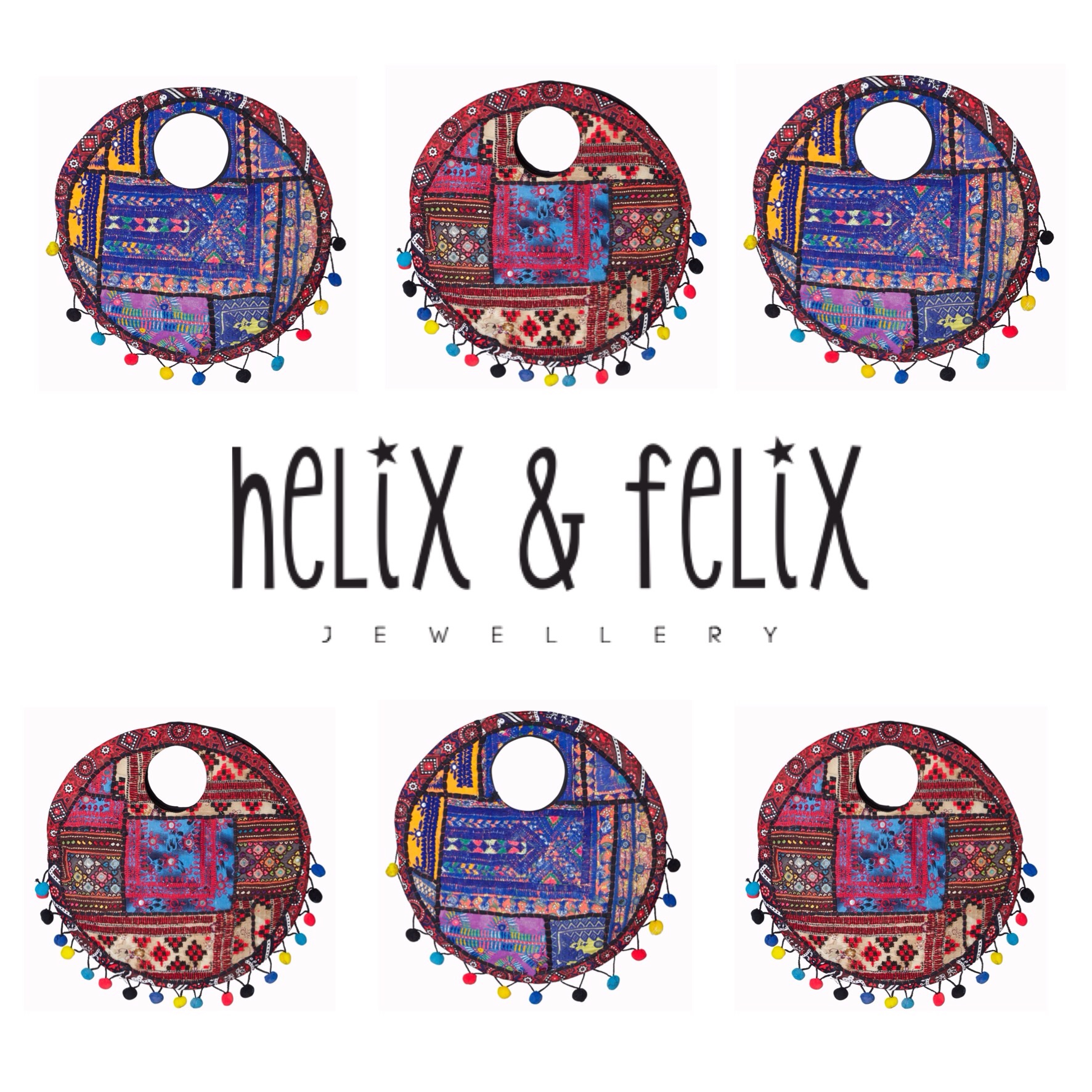Helix and Felix Pom Pom Bags