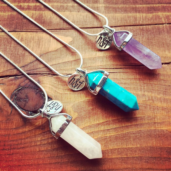 H&F Crystal Point Pendants £15
