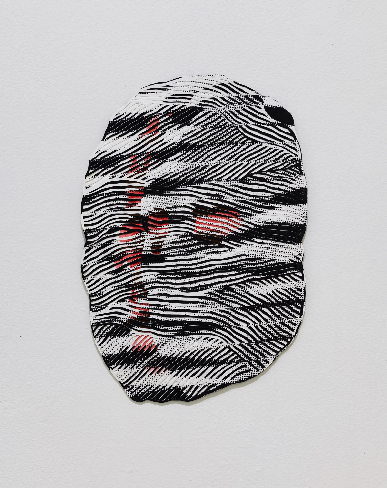   Quit Second Guessing , 2021, Screen print, ink, hand cut paper mounted on steel 