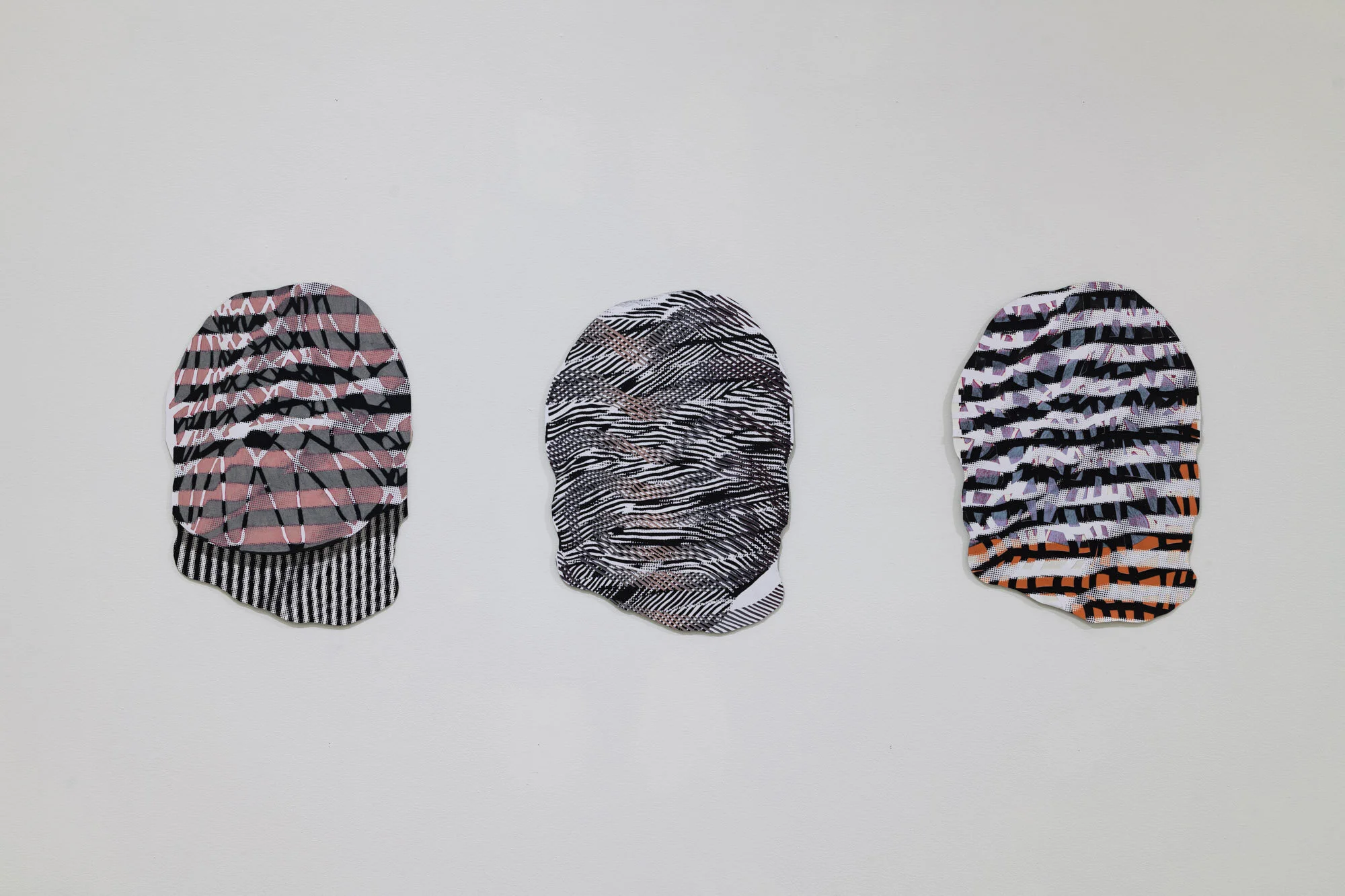   Inseparable , 2021, acrylic, colored pencil, screen print, hand cut paper mounted on steel   